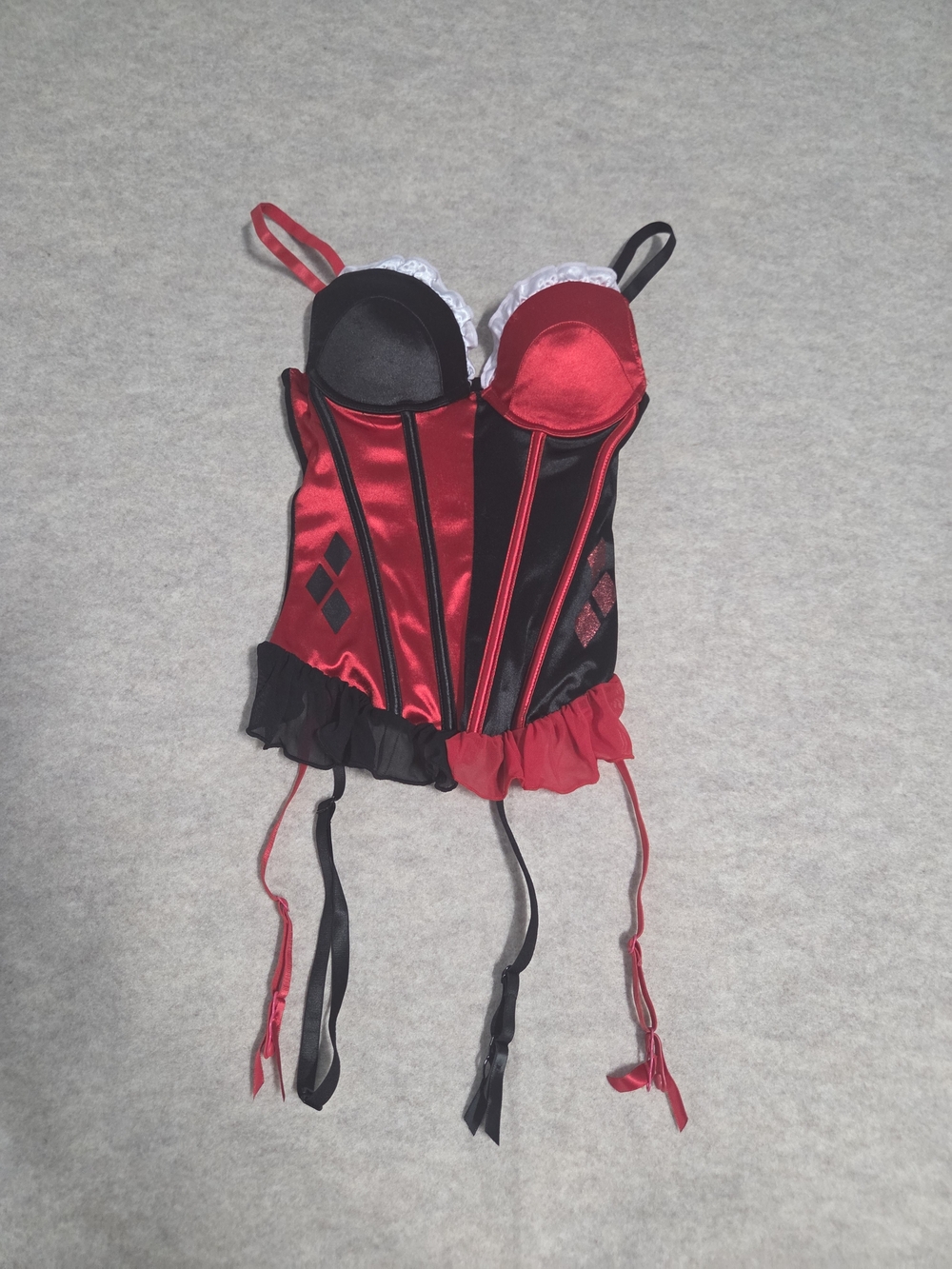 DC Comics Harley Quinn Bustier Gothic Punk Jestercore Size L